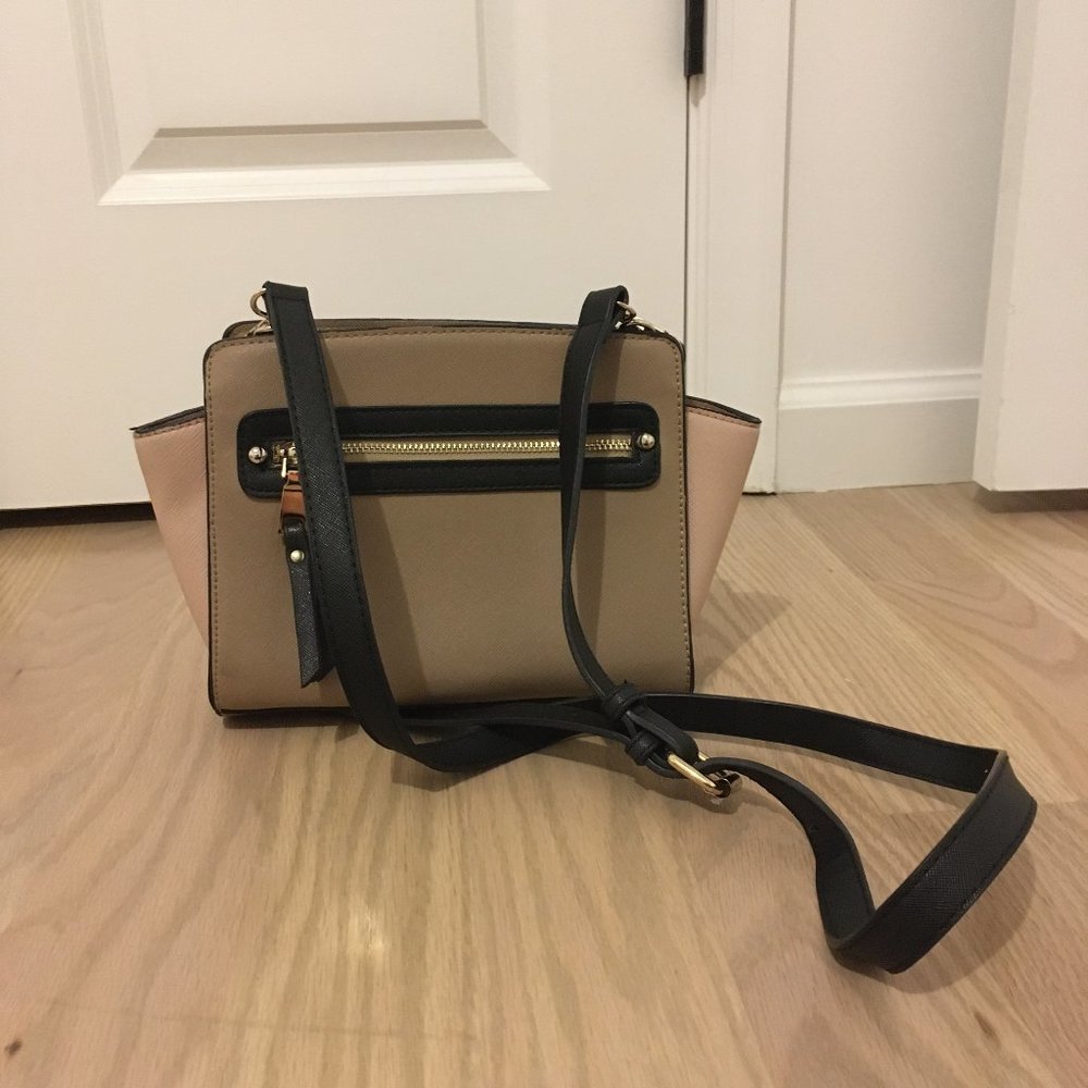 Miztique Taupe and Pink Bag